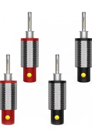 Préféré des clients | VIBORG VB404AG Fiches Bananes Argent Pur Ø7.5mm (Set x4)