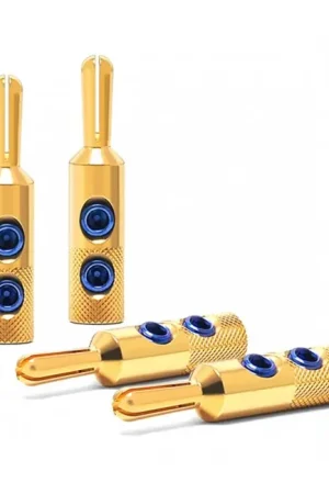 Prix promo | OYAIDE SGBN Fiches Bananes Plaquées Argent / Or 24k Ø4mm (Set x4)