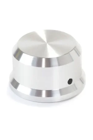 [GRADE B] Bouton Aluminium Axe Méplat 38x22mm Ø6mm Argent pour Potentiomètre | Livraison rapide