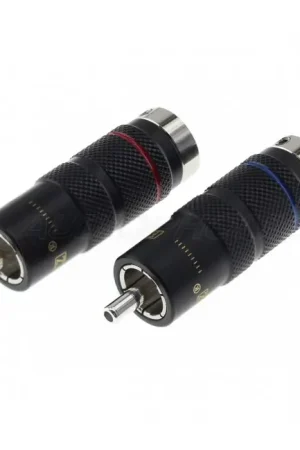 EIZZ EZ-201 Connecteurs RCA Argent Ø8mm Noir (La paire) - Best-seller
