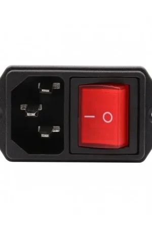 Embase d'Alimentation IEC C14 avec Interrupteur à Bascule Lumineux Rouge 250V 10A Noir | Très apprécié des clients