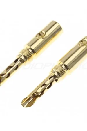 Fiches Bananes Plaquées Or Ø4mm (La paire) - Bien noté