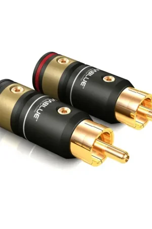 VIABLUE T6S SCREW Connecteurs RCA Plaqué Or Ø8mm (La paire) | Top des ventes