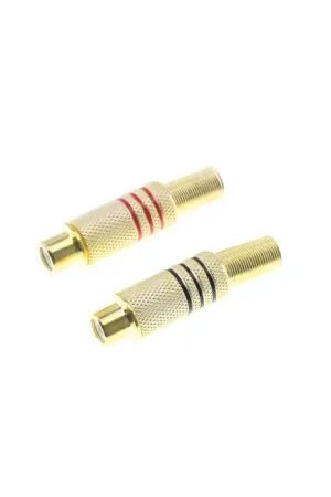Connecteurs RCA Femelles Plaqués Or Ø6mm (La paire) - Tout juste arrivé