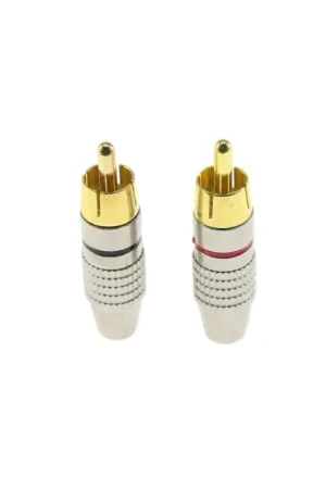 Connecteurs RCA Plaqué Or Ø6mm (La paire) Argent | Offre exceptionnelle