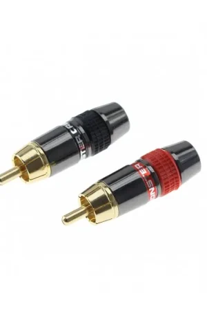 Coup de cœur des clients - Connecteurs RCA Plaqué Or Ø8mm (La paire) Gris
