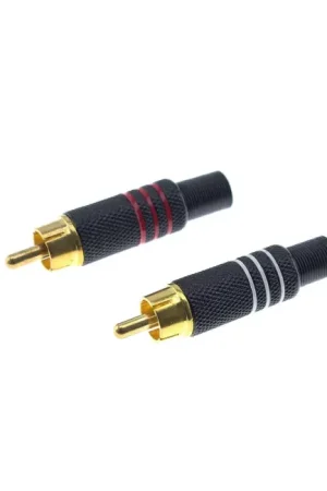 Prix en baisse - Connecteurs RCA Plaqué Or Ø6mm (La paire)