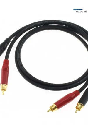 AUDIOPHONICS WIRE Câble de Modulation RCA Stéréo Cuivre OFC Plaqué Or 75cm | Envoi rapide