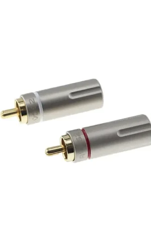 Connecteurs RCA Plaqué Or 24k Ø6mm (La paire) - Promo exceptionnelle