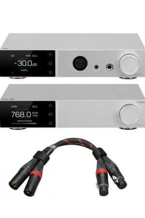 Livraison rapide - Pack Topping Amplificateur Casque A70 PRO + DAC D70 PRO + Câbles XLR TCX1 25cm Argent