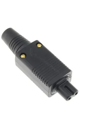 ELECAUDIO LI-07GB Connecteur Secteur IEC C7 Plaqué Or 24k 3x5mm² Ø15mm - Déstockage
