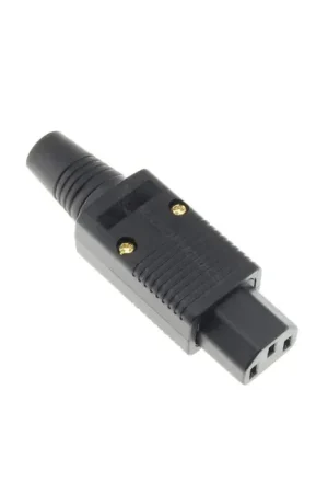 Dernier arrivage - ELECAUDIO LI-23GB Connecteur Secteur IEC C13 Plaqué Or 24k 3x5mm² Ø15mm