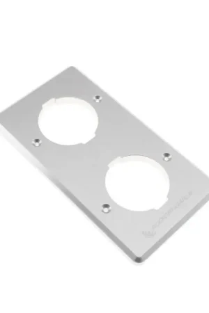 Profitez-en | Plaque murale Aluminium embase Schuko Double pour FURUTECH FI-E30 Argent