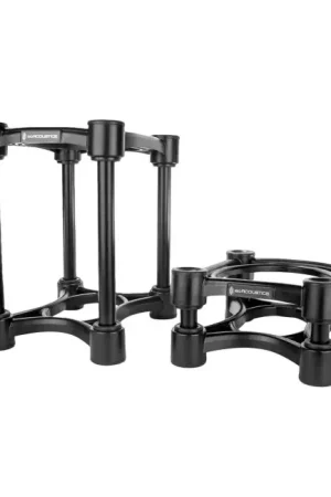 Réduction - ISOACOUSTICS ISO-155 Supports d'Enceintes 18kg 155x190x76mm Noir (La paire)