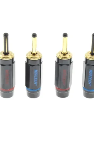 NEOTECH NCB-80 Fiches Banane Cuivre OFC Plaqué Or Traitement Cryo Ø5mm (set x4) | Prix exceptionnel