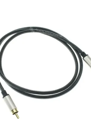 Bon prix - Câble Numérique Coaxial SPDIF RCA-RCA Cuivre Pur Plaqué Or 24k 1m