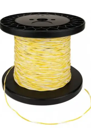 Très populaire | MUNDORF SGW215WH/YE Fil de Câblage Argent / Or PTFE 2x1.77mm² Blanc / Jaune
