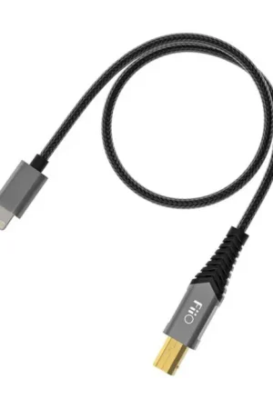 Déstockage | FIIO LD LT1 Câble Lightning Mâle vers USB-B Mâle Cuivre Monocristallin Double Blindage Plaqué Or 0.5m