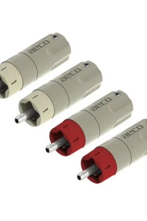 AECO ARP-4045S Connecteurs RCA Cuivre Tellurium Plaqué Argent Ø10mm (Set x4) - Tendance