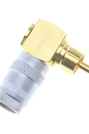 Prêt à expédier - Connecteur RCA Coudé 90° Plaqué Or 24k Ø8mm (Unité)