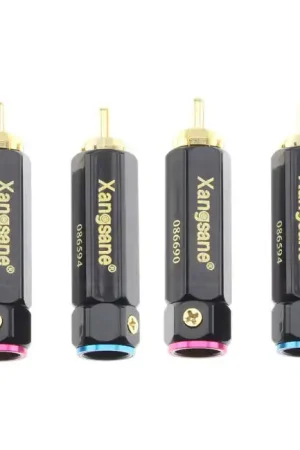 XANGSANE XS-T1061 Connecteurs RCA Plaqué Or 24k Ø9mm (Set x4) - Qualité professionnelle
