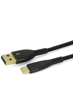 Quantité limitée | Câble USB-A Mâle vers USB-C Mâle Plaqué Or 2m