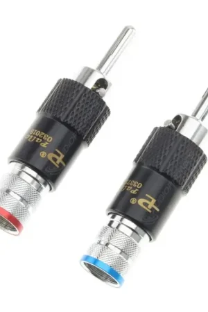 Fiches Bananes Plaquées Rhodium Verrouillables Ø9mm (La paire) - Prix imbattable