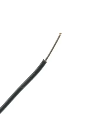 Fil de Câblage Monobrin Cuivre OFC Plaqué Argent Gaine PTFE 0.5mm² Ø1.3mm Noir | Recommandé