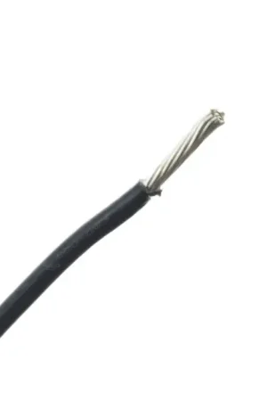 Prix choc - Fil de Câblage Cuivre OFC Plaqué Argent Gaine PTFE 1.5mm² Ø2mm Noir