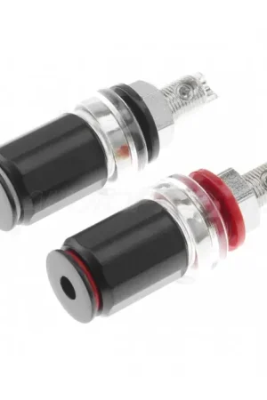 Borniers HP Plaqué Rhodium Ø19mm x 50mm (La paire) - Stock presque épuisé
