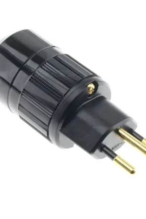 Disponible maintenant | ELECAUDIO CH-22G MK2 Connecteur Secteur Suisse SEV 1011 Plaqué Or 24K Ø17mm