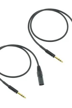 Prix promo - Câble de Modulation Symétrique Jack 6.35mm TRS Mâle vers XLR 3 Pôles Mâle Cuivre OFC 75cm (La paire)