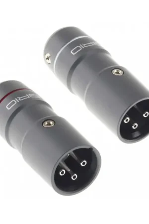 Incontournable | ETI BRIO Connecteur XLR Mâle 3 Pôles Cuivre Tellurium Plaqué Rhodium Ø12mm (La paire)