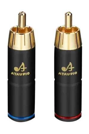 ATAUDIO Q8RM Connecteurs RCA Mâle Ø7.5mm (La paire) - Super prix