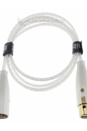 Qualité premium | KAIBOER Câble de Modulation XLR Mâle vers XLR Femelle Argent Pur 1m (Unité)