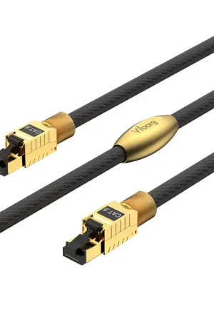 VIBORG LAN8 Câble Ethernet RJ45 Cat8 Argent Pur Traitement Cryo 1.5m - Prix bas