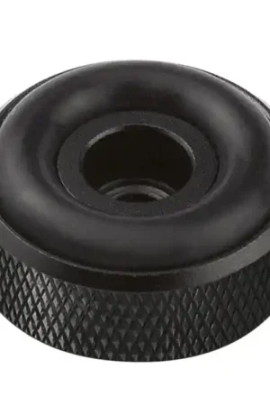 Jusqu'à épuisement des stocks - Pied Aluminium Moleté Ø20x8mm Noir (Set x4)