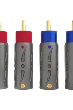 VIBORG VR105G Connecteurs RCA Cuivre OFC Plaqué Argent / Or 24k Ø8mm (Set x4) - Recommandé