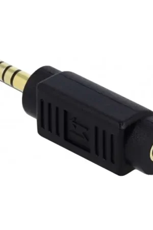 Préféré des clients - Adaptateur Jack 4.4mm Symétrique Mâle vers Jack 3.5mm Asymétrique Femelle Plaqué Or