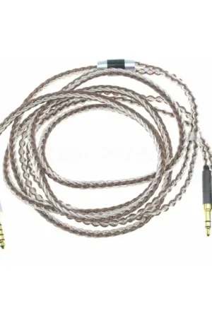 Produit phare - Câble Symétrique pour Casque Jack 4.4mm vers 2x Jack 3.5mm Cuivre OCC Plaqué Argent 3m