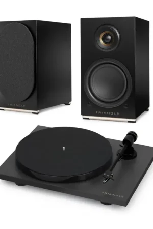 Livraison express - Pack Triangle Platine Vinyle LUNAR 1 + Enceintes Actives AIO TWIN Noir