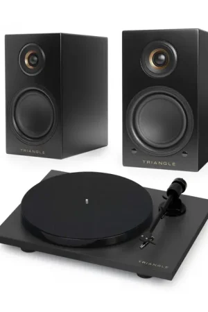 Nouveau en boutique | Pack Triangle Platine Vinyle LUNAR 1 + Enceintes Actives Elara LN01A Noir