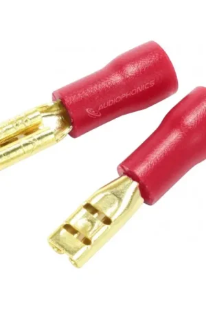 MUNDORF 2.8G Cosse Plate Femelle Isolée Plaquée Or 2.8mm 1.5-2.5mm² Rouge (x10) | Prix spécial
