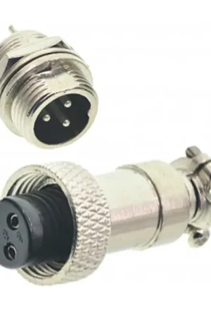 Connecteur aviation GX12 verrouillable 3 pôles 300V 5A Ø5mm | Plus que quelques pièces
