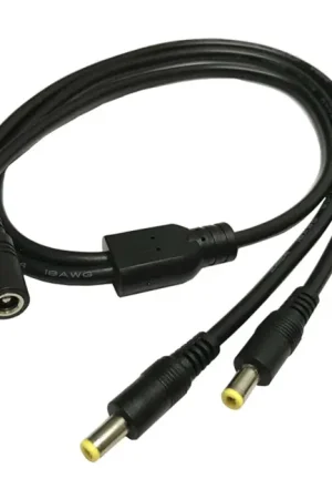 Doubleur Câble d'Alimentation Jack DC 5.5 / 2.5mm 18AWG 0.7m - Ajoutez au panier