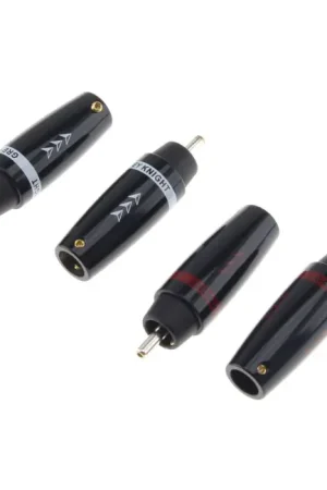 Connecteurs RCA mâles plaqué Argent 8.5mm (Set x4) - Très apprécié des clients