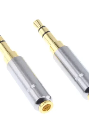 Adaptateurs Casque / IEM MMCX Femelle vers Jack 3.5mm Mâle Plaqué Or (La paire) | Prêt à expédier