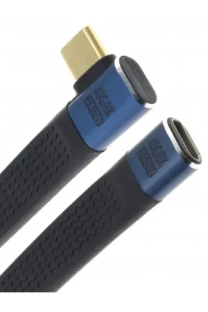 Expédition express | Câble Plat USB-C Mâle Coudé vers USB-C Femelle