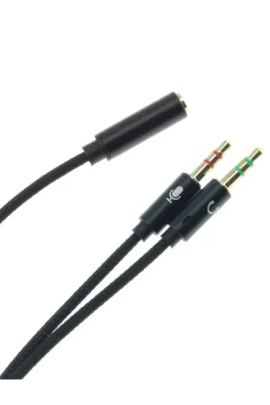Câble Y Splitter Jack 3.5mm Femelle vers 2x Jack 3.5mm Mâle 25cm | Économisez maintenant