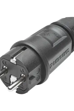 Tout juste disponible - MENNEKES SCHU-MC230/16PSW Connecteur Secteur Schuko Ø13mm